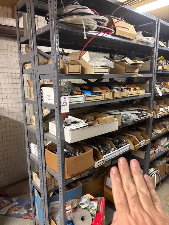 (6) Shelves of Bearings and Clamps