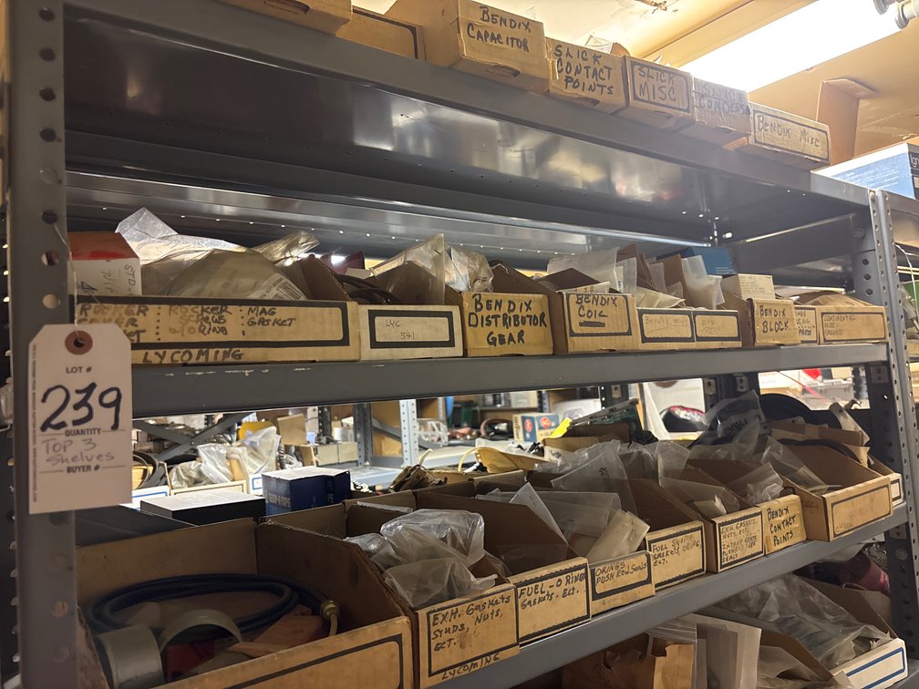 (3) Shelves Bendix & Slick Magneto Rebuild Parts