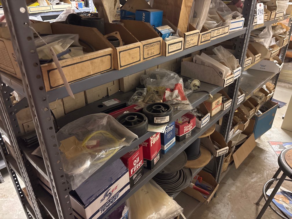 (5) Shelves of MISC Aircraft Parts - Better