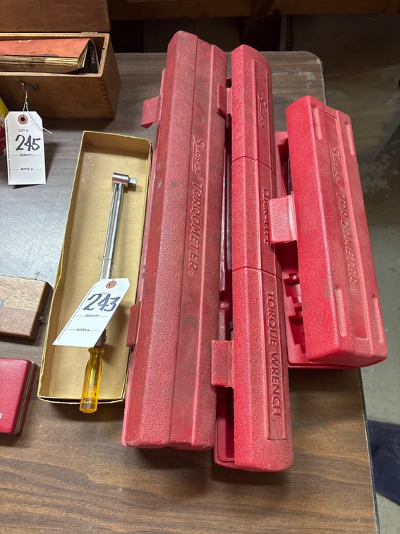 (4) Snap-On Torque Meters & Wrenches