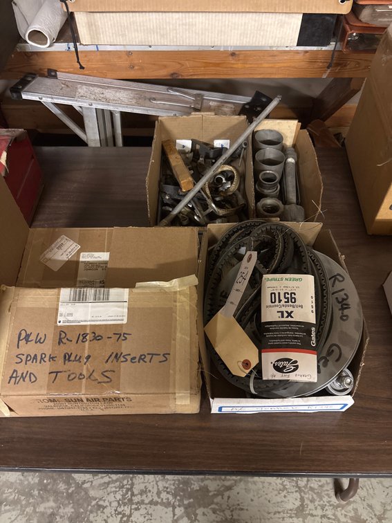(4) Boxes P&W Radial Engine Items