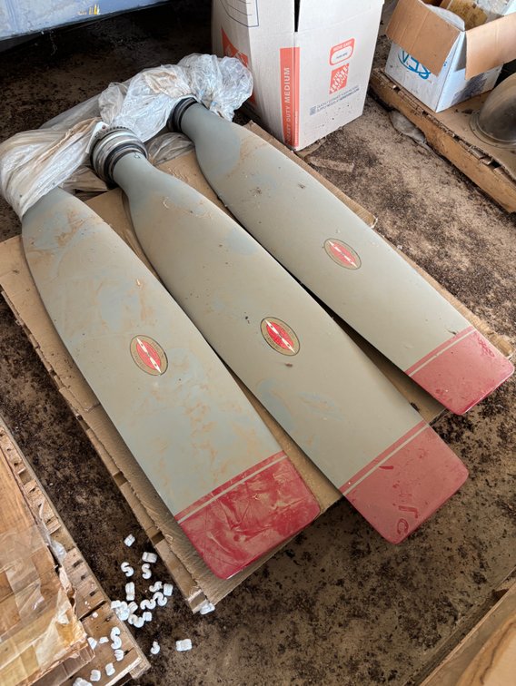 (3) LARGE Hamilton Standard Blades on Pallet