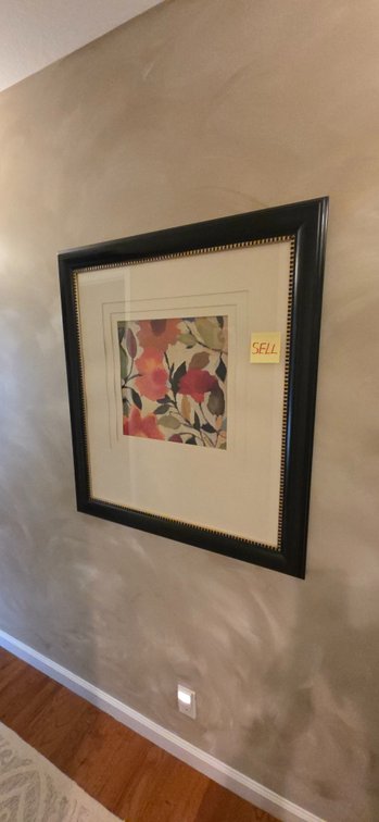 33" x 37" Framed Floral Art