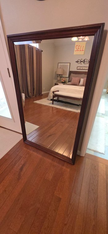 34" x 54" Framed Beveled Mirror