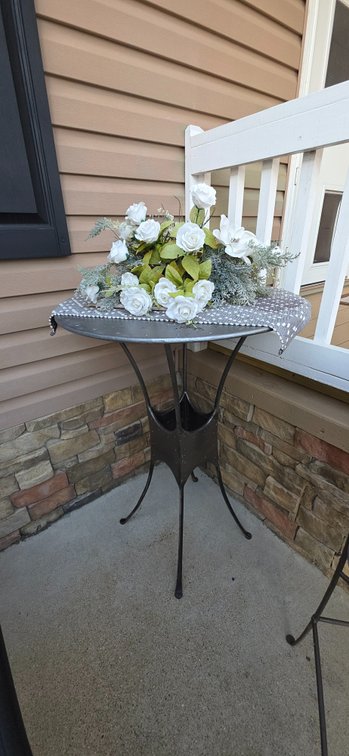 Painted Metal Bar Table & 2 Chairs