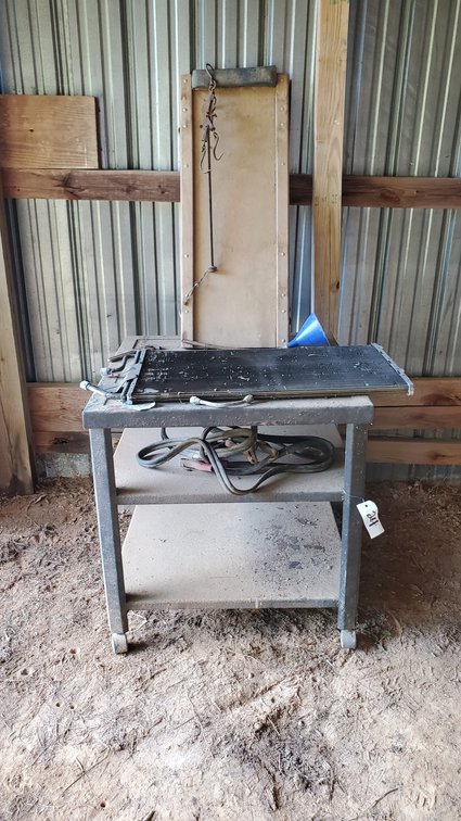 Metal Work Bench and Contents