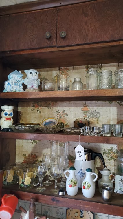 Glasses (in cabinet)