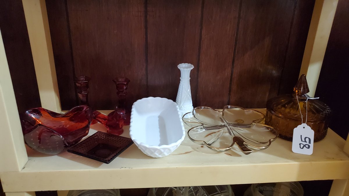 Red Bowl and Glassware