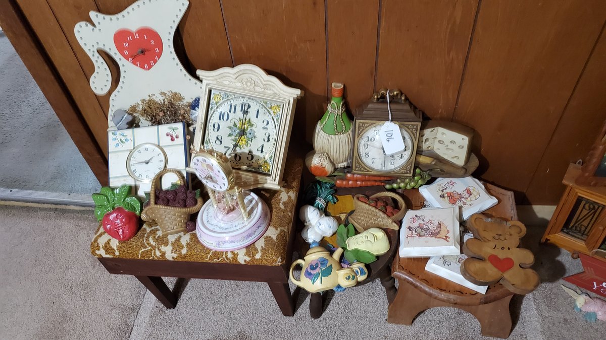 Clocks and Foot Stools