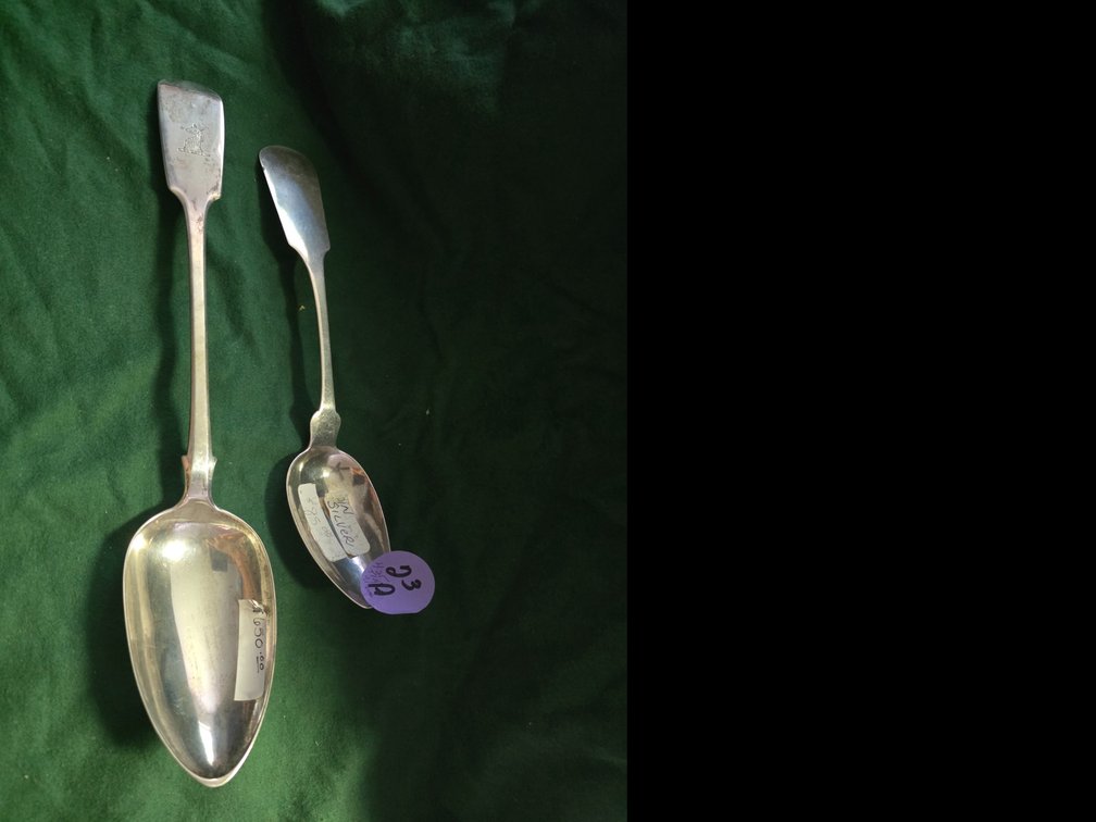 4.25 Troy Ounces Antique  Coin  Silver  Spoons