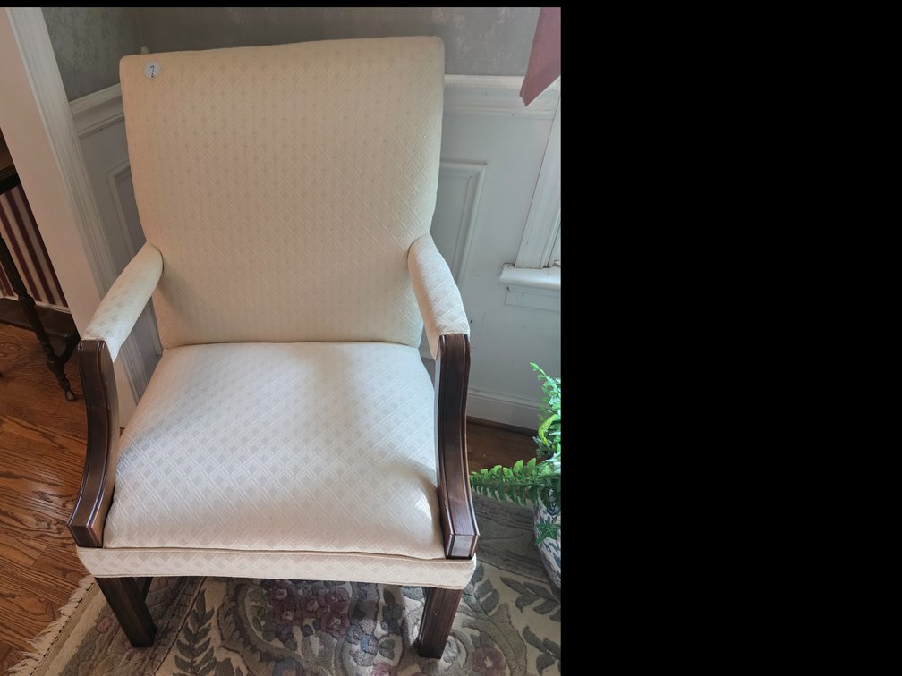 Upolstered  Chippendale Style Arm Chair,