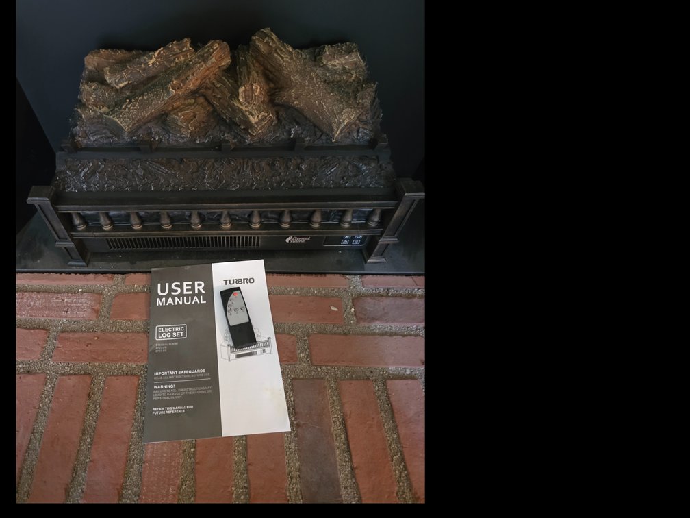 Turbro Electric  Log  Set, with remote