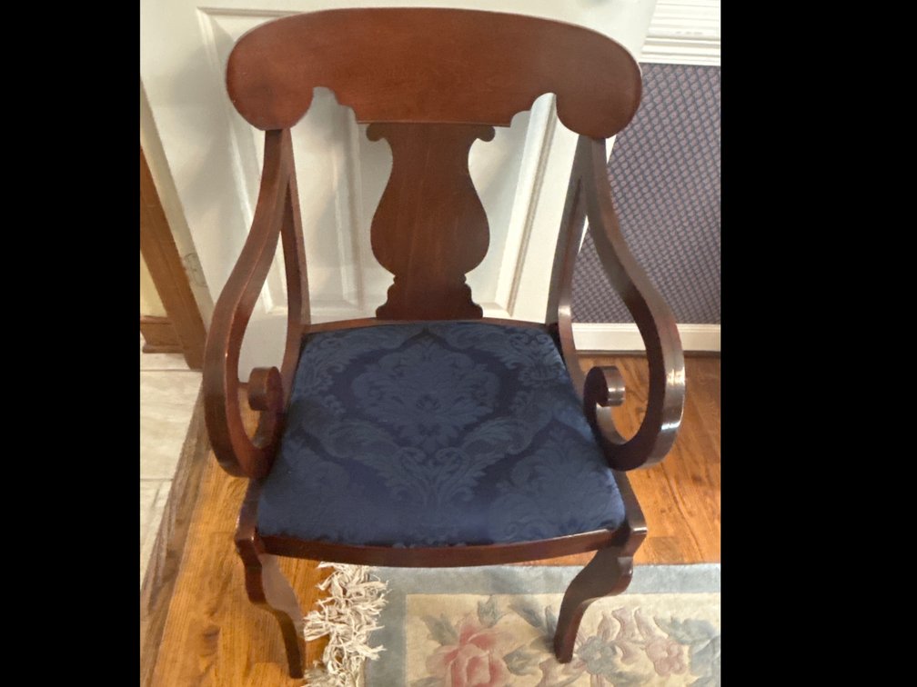 Solid wood federal style dining chairs by Tell City