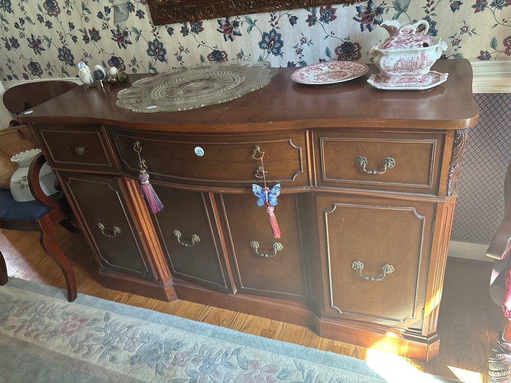 Vintage solid wood sideboard; dovetailed