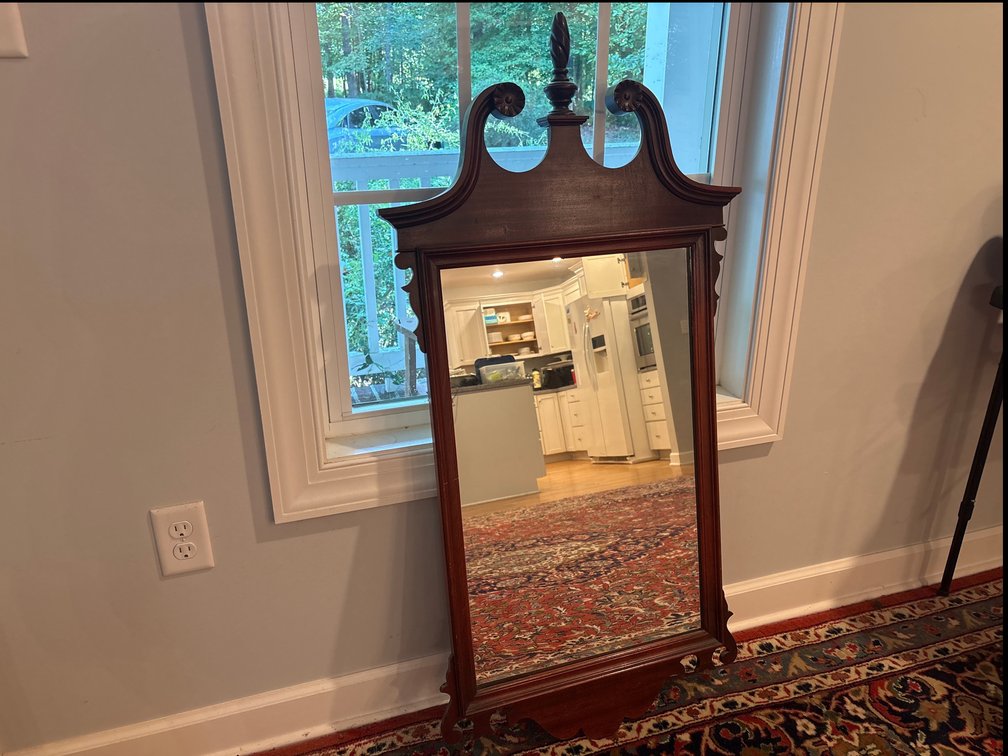 Chippendale Mahogany Style Wall Mirror