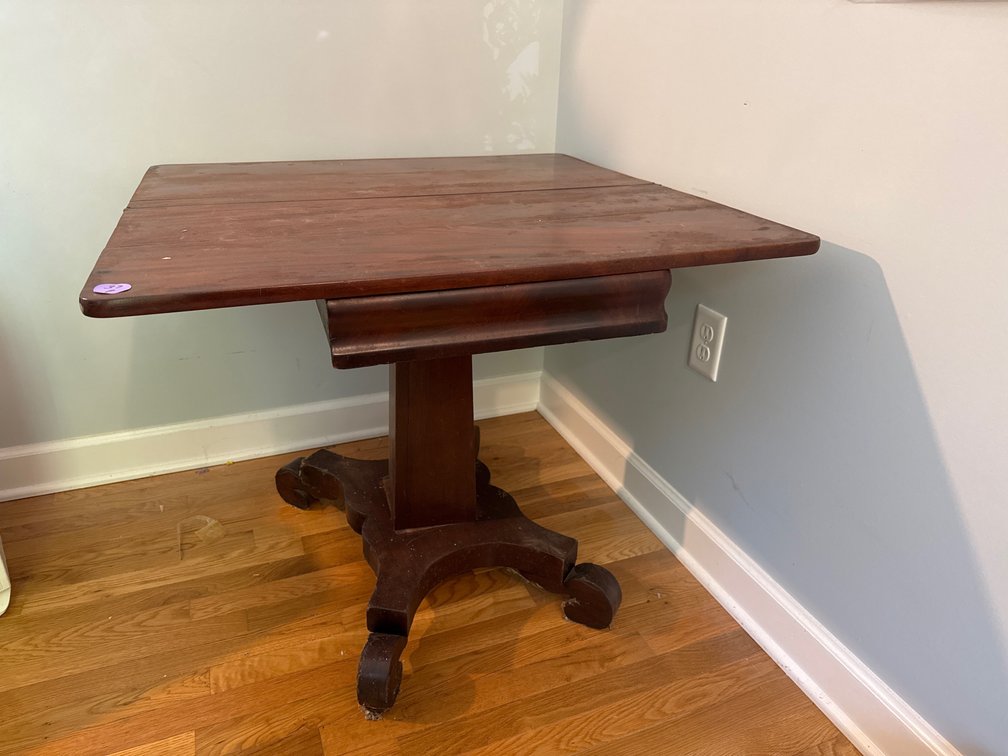 Antique  Lift  Top Game Table