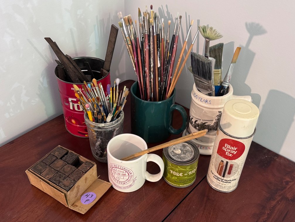 Wooden & Metal Letter Stamps Art Supplies Mugs