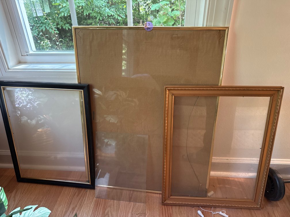 Frames and glass panes lot