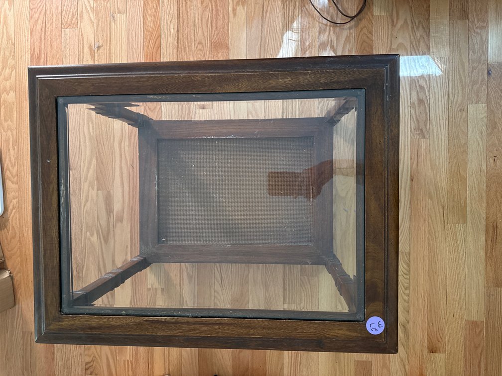 Wood and Glass Side Table