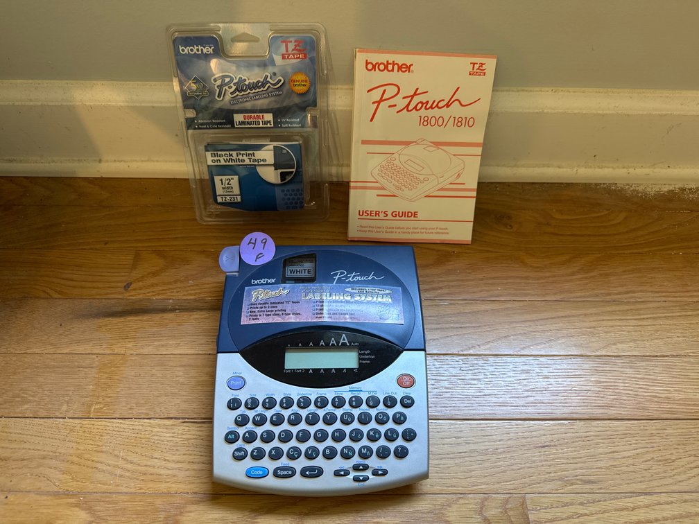 P-touch Label Machine with Tape and Manual