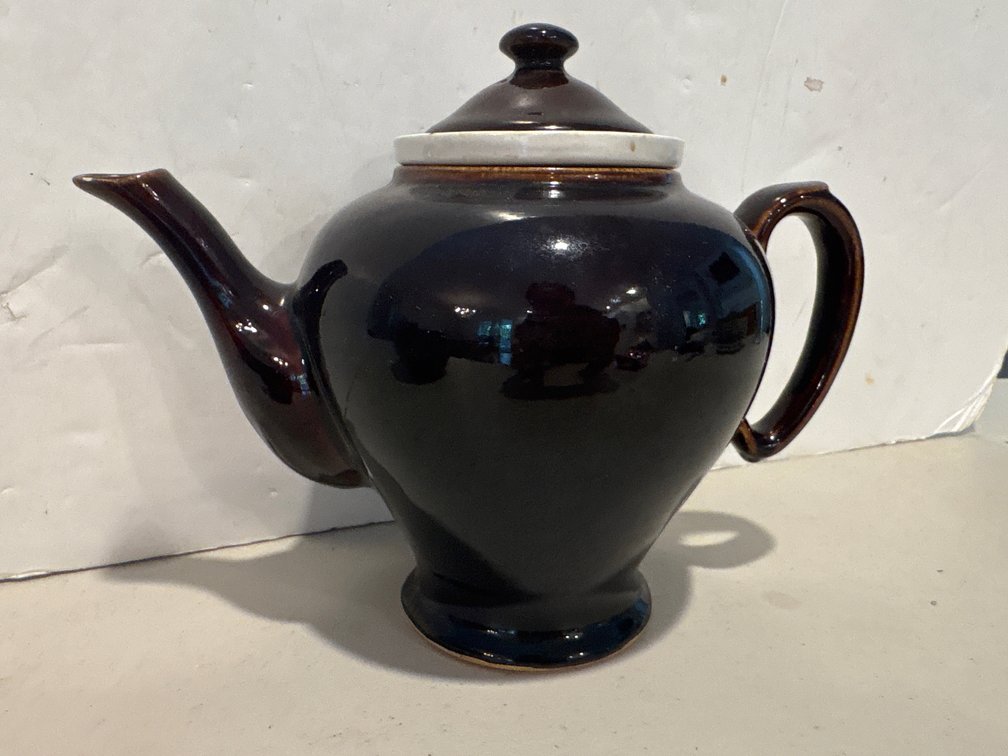 Rockingham-style brown glaze teapot McCormick & Co. Baltimore