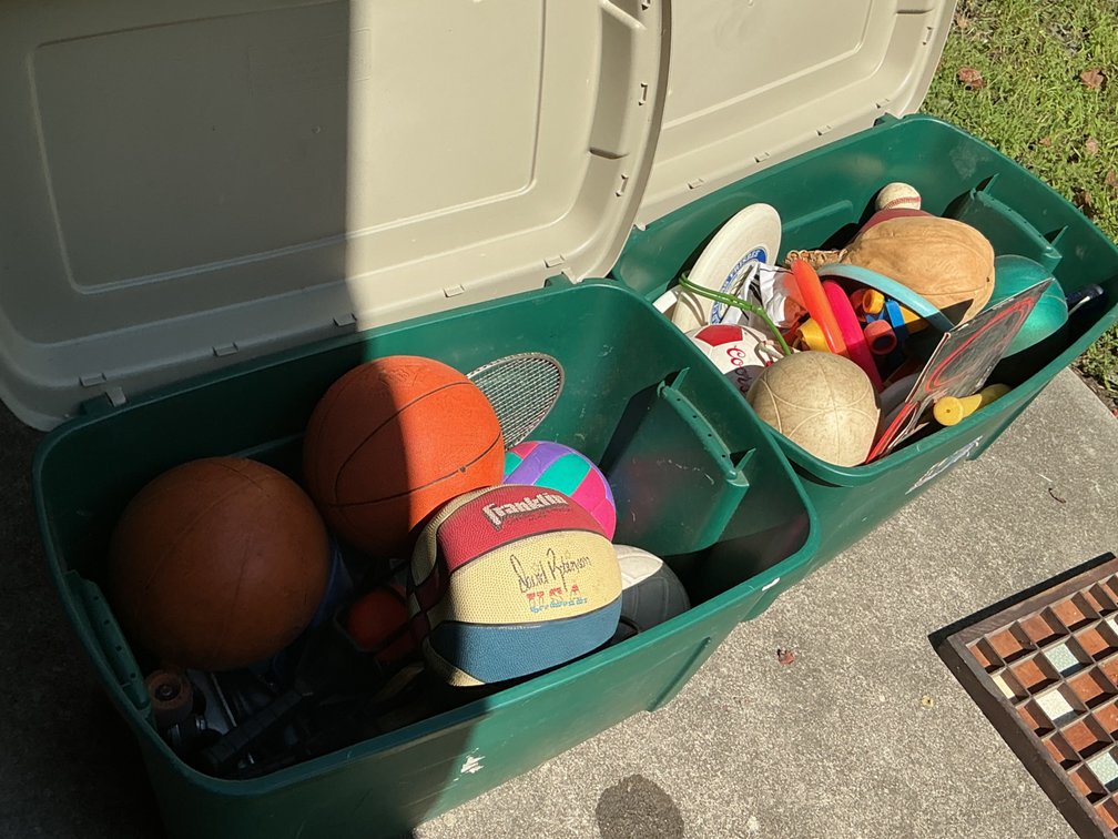 2 Totes Full of Sports Items