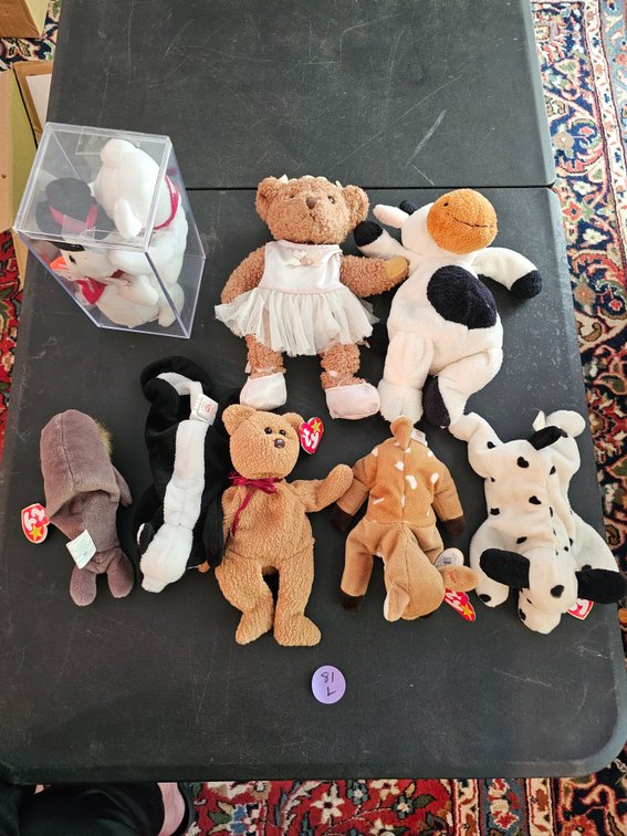 Large Lot of Beanie Babies 9 total