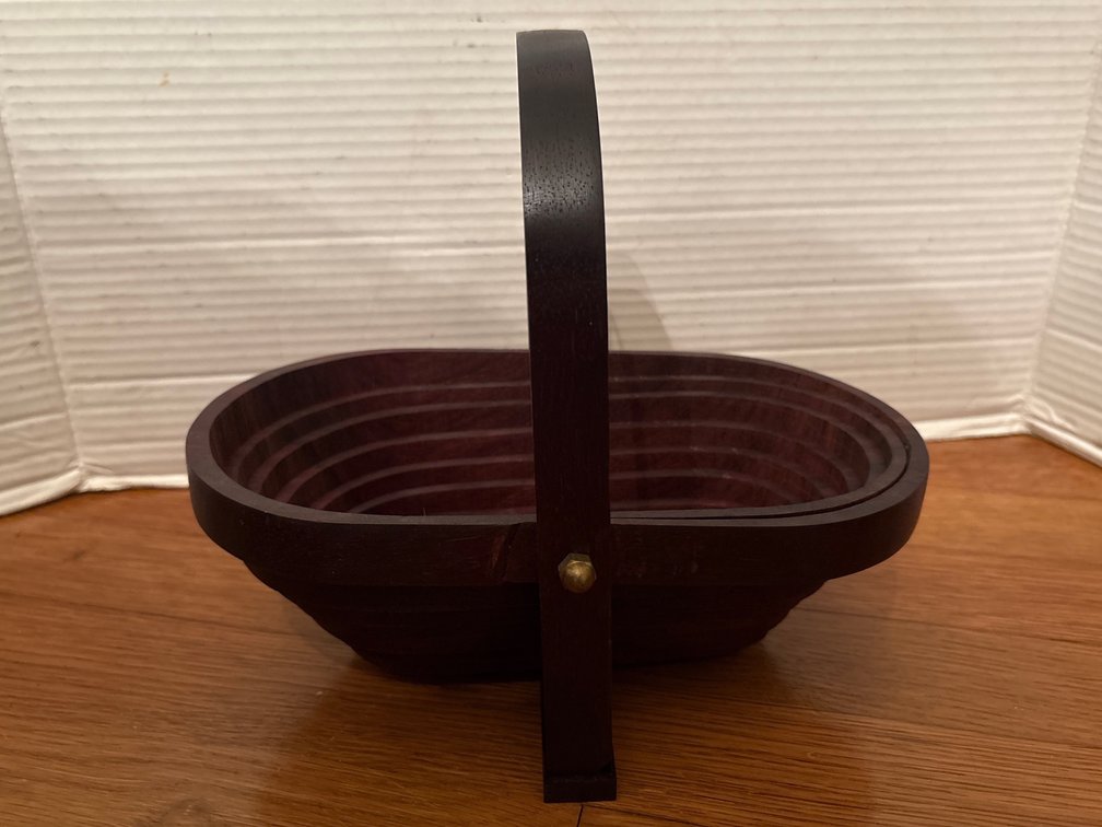 Deep Spring Studio Collapsible Wooden Basket / Folding Trivet Bowl