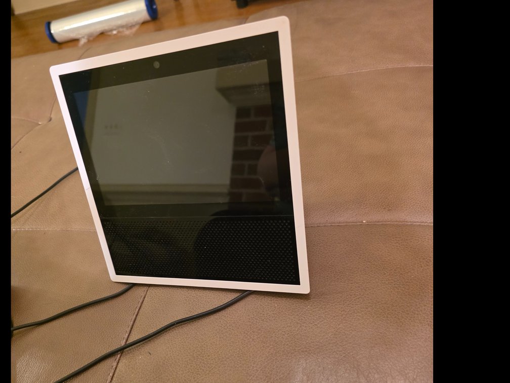 Amazon Echo Show smart display. Includes a front-facing camera