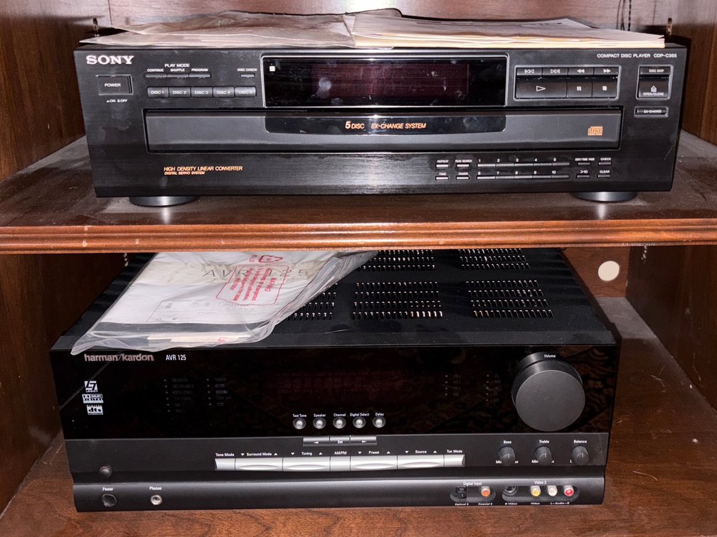 Audio Lot – Harman/Kardon AVR Receiver, Sony 5-Disc CD Player & Bose Speakers (4 items)