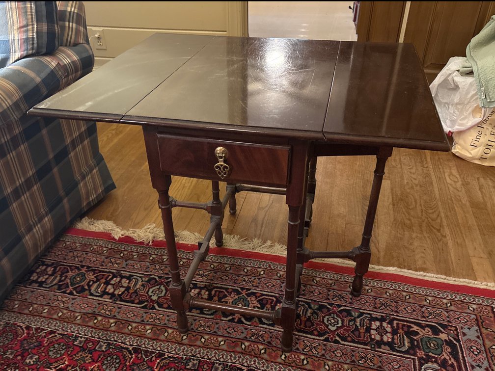 Drexel Drop-Leaf Sutherland Gateleg Side Table with Drawer