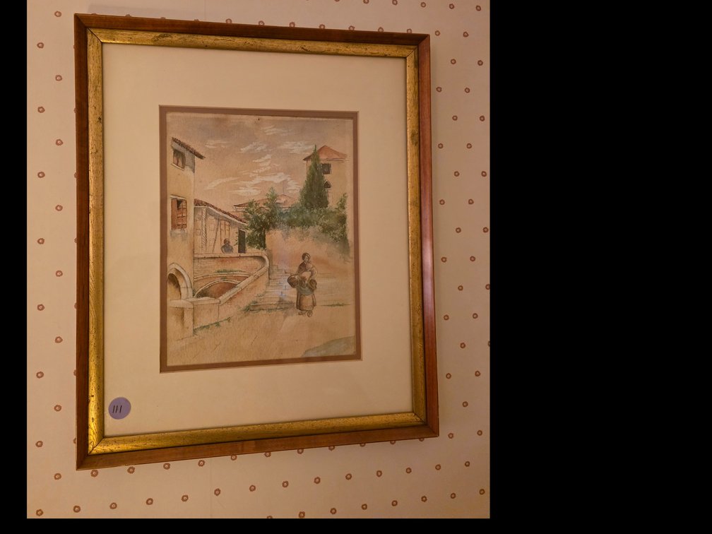 Framed And Matted Street Scene