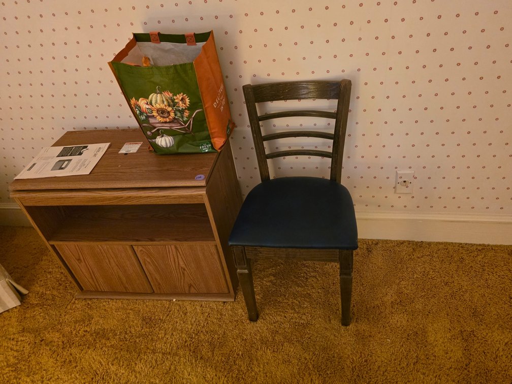 Sauder TV/ VCR Stand , Wood Chair