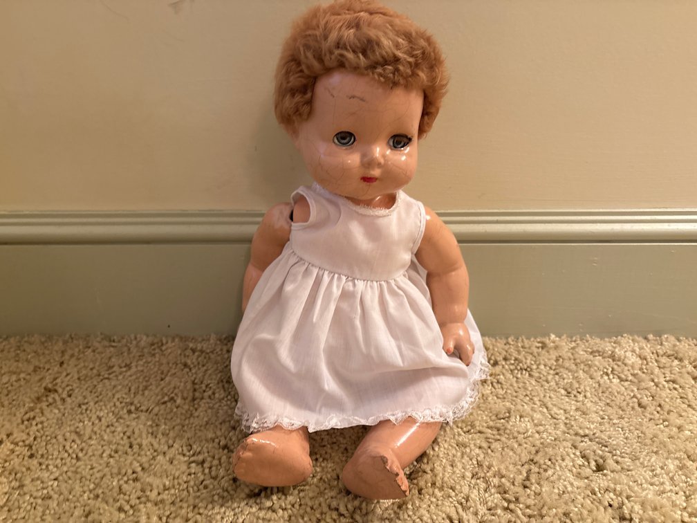 Retro Hard Plastic Composition Baby Doll Collectible
