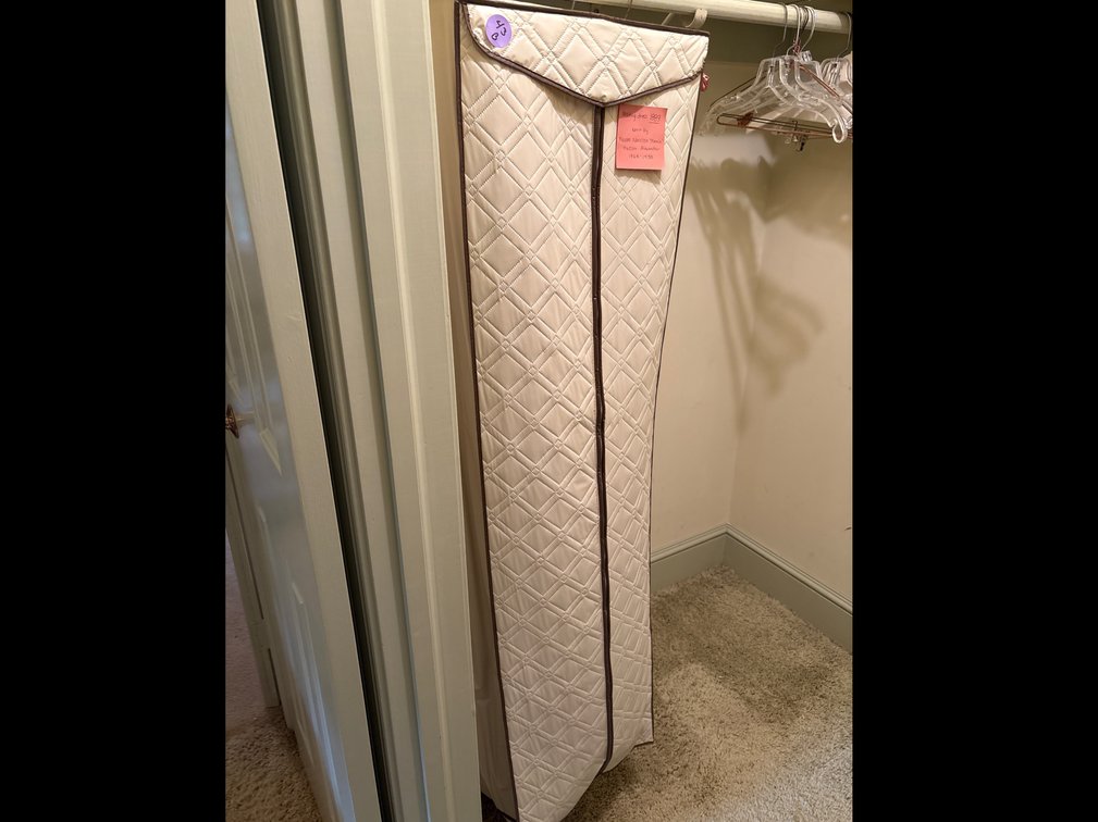 Quilted Fabric Garment Bag / Storage Cover with Vintage Dress