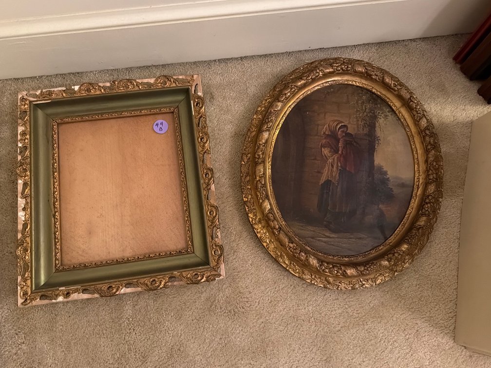 Vintage Framed Art & Ornate Frame Lot