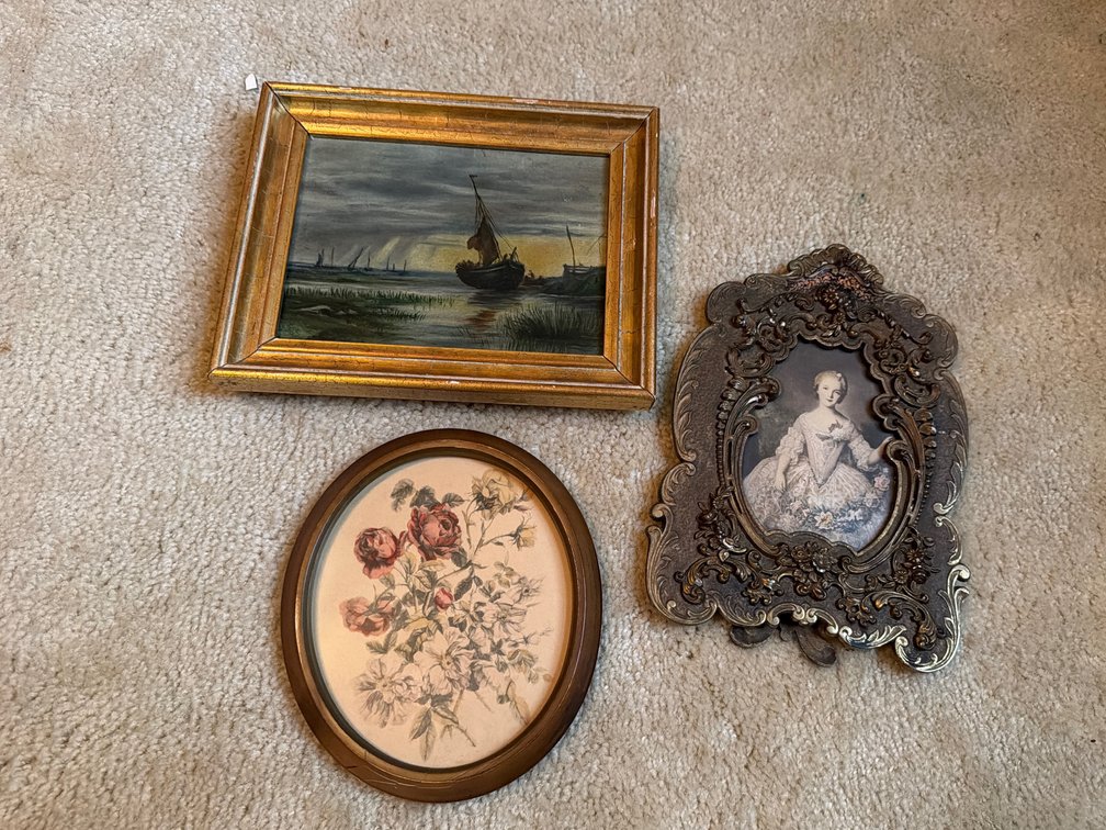 Lot of 3 Vintage Framed Prints