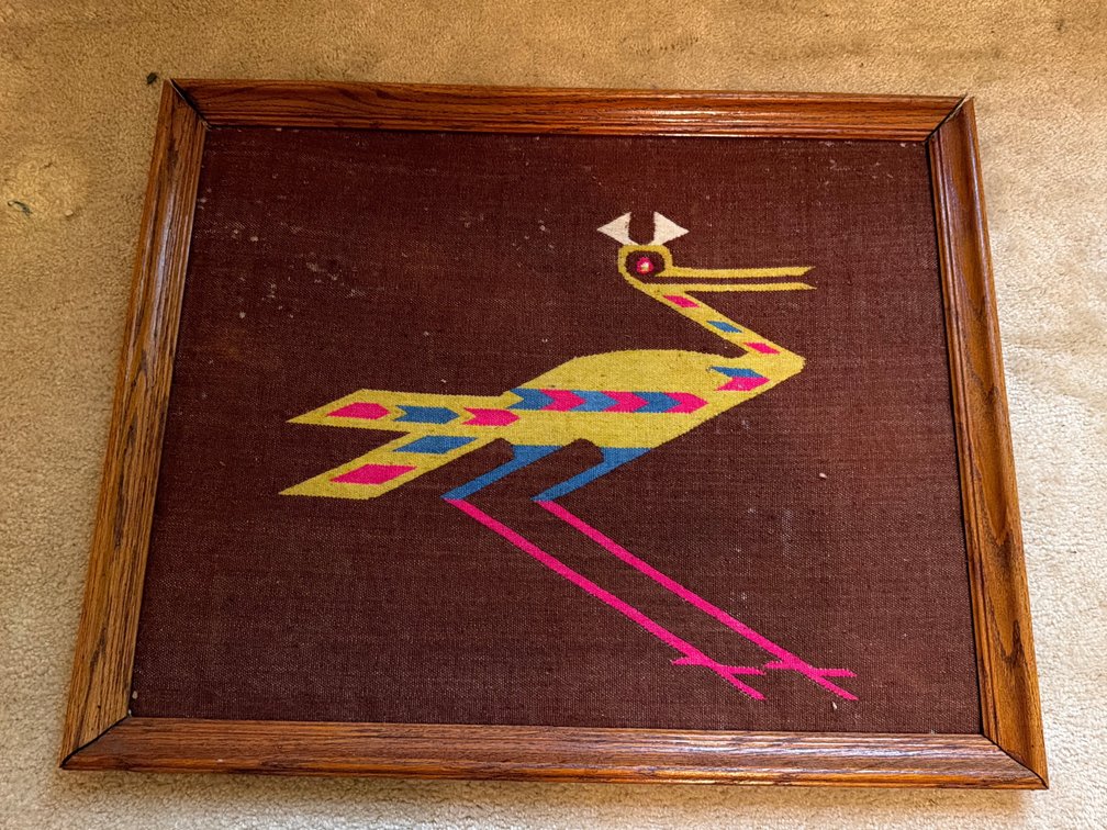 Authentic Salasaca Indian Hand-Woven Wool Tapestry Art
