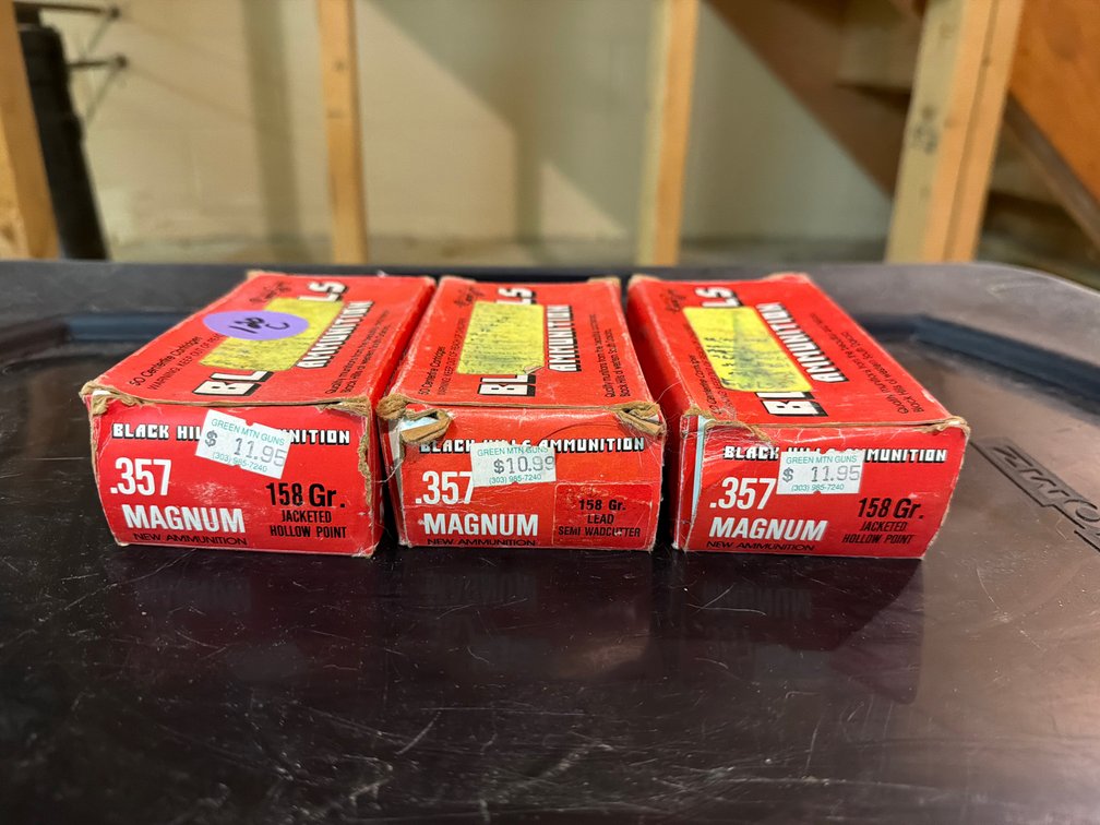 3 Boxes Black Hills .357 Magnum 158 Gr JHP Ammo