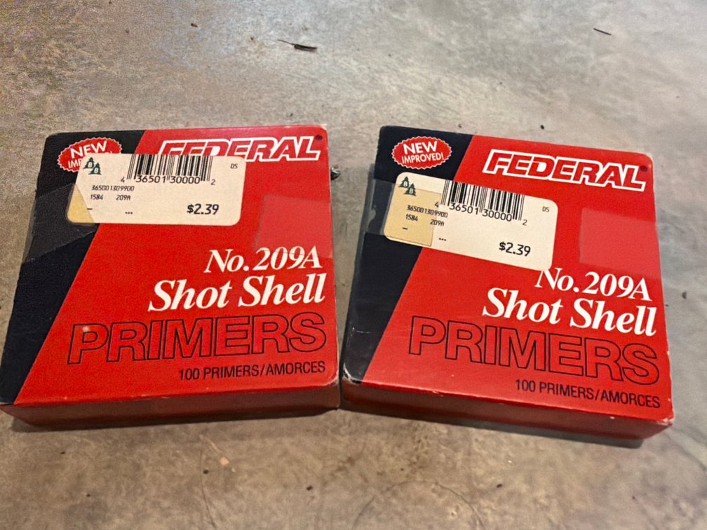 2 Boxes of New Federal No. 209A Shot Shell Primers