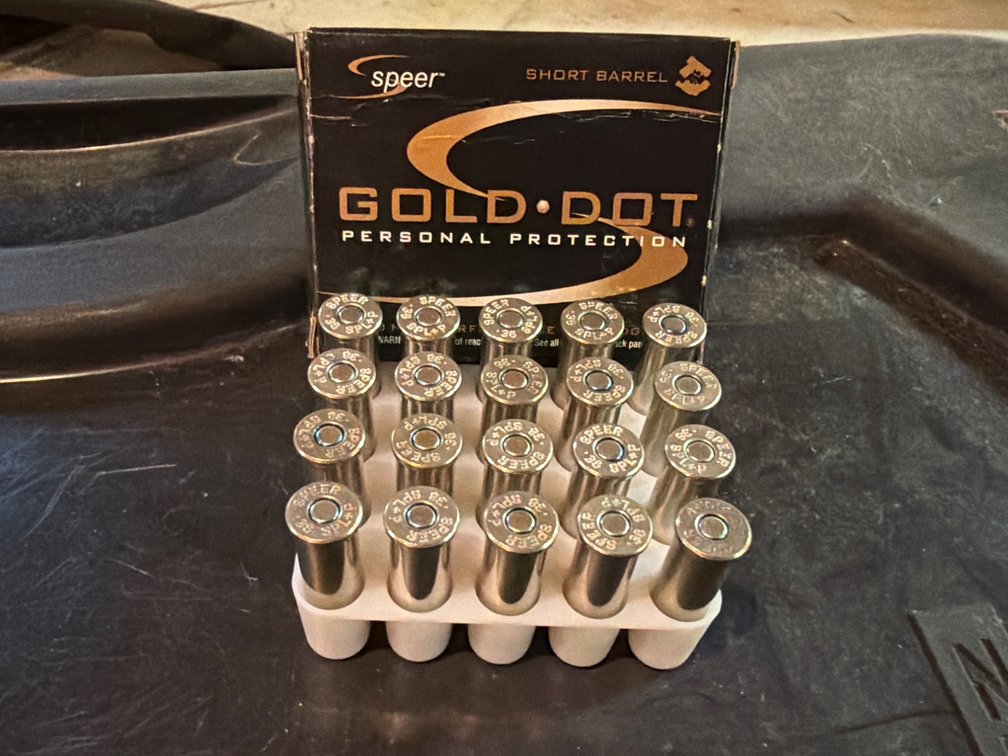 Speer Gold Dot Short Barrel .38 Special +P personal protection ammunition