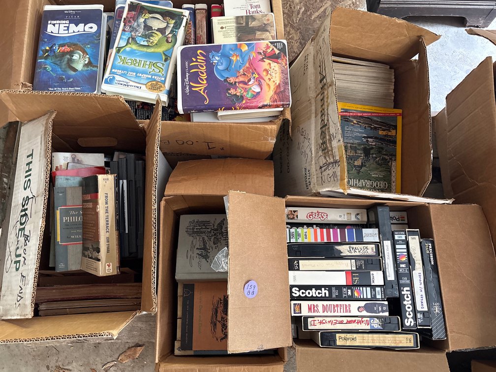 Pallet Media Lot: Classic Disney VHS Tapes, Books