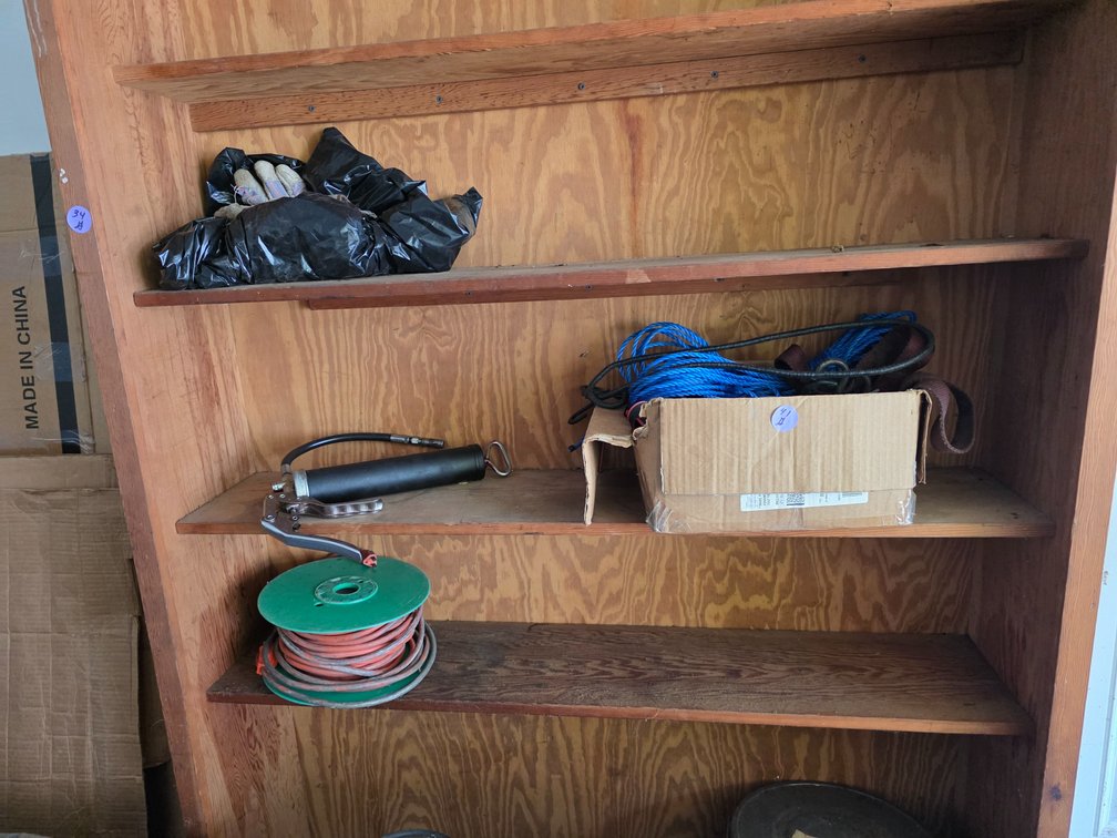 Grease Gun, electrical Extension  Cord, Rope , straps