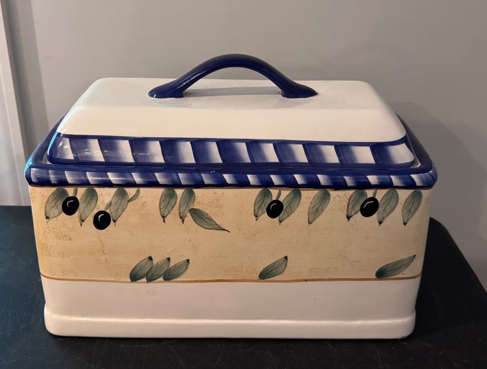 Ceramic Bread Box / Lidded Canister