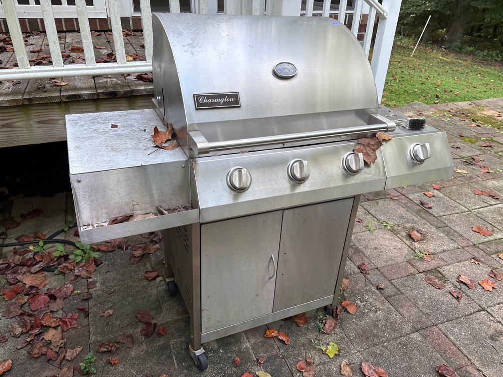 Charmglow Stainless Steel 3-Burner Liquid Propane Gas Grill with Side Burner
