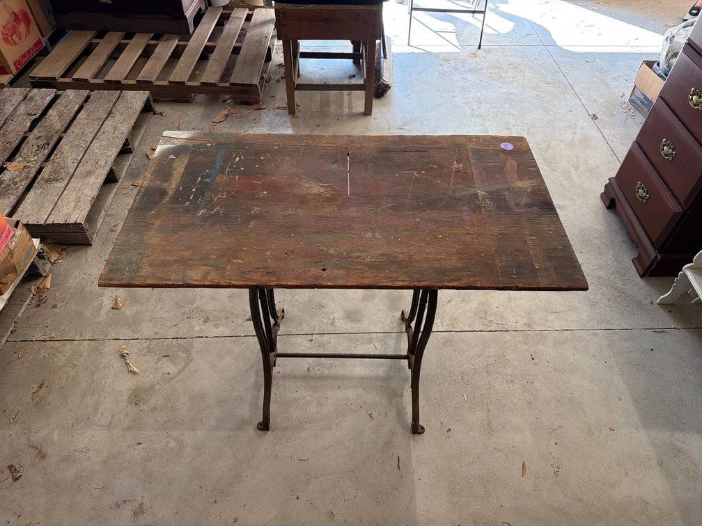 Cast iron base work table