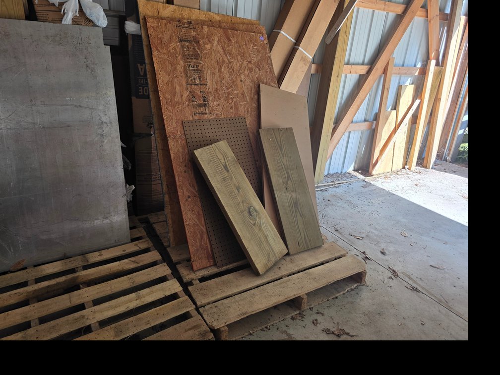 Wall of Wood  various  sizes, , pallets   Particle Board