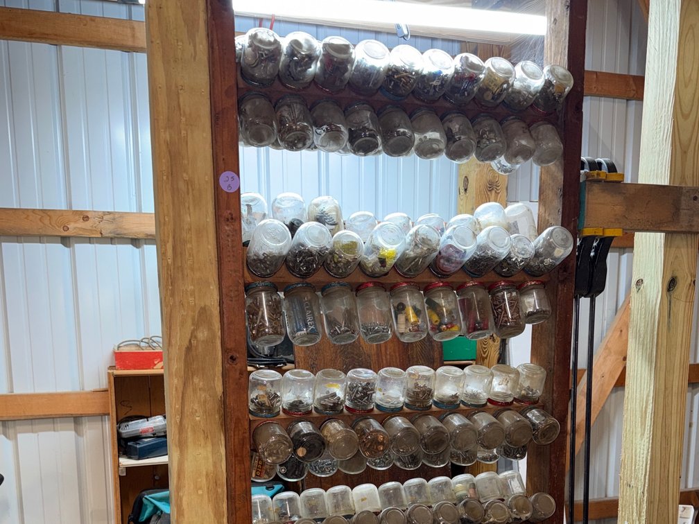 Custom Jar Hardware Rack & Organizer Lot