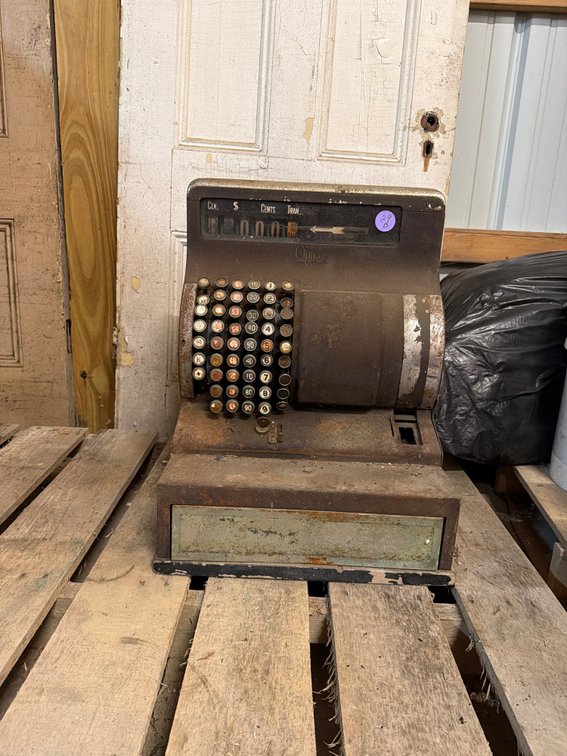 Vintage Heavy Metal Ohmer Mechanical Cash RegisterO