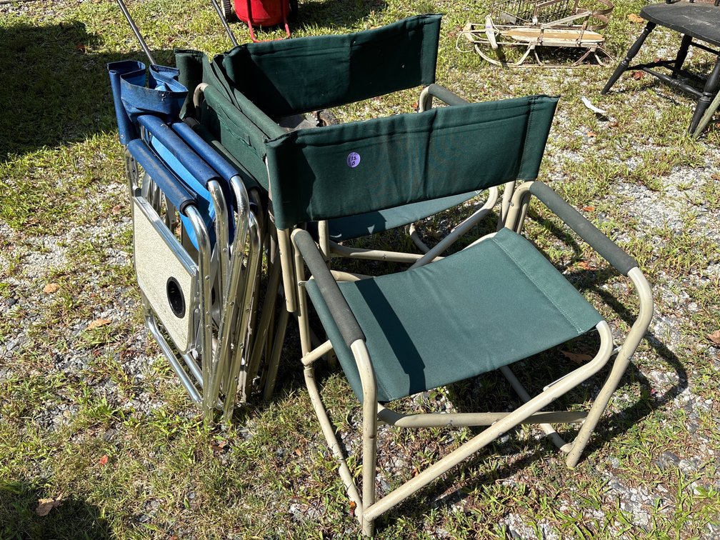 Set of Folding Lawn & Camping Chairs (x5)